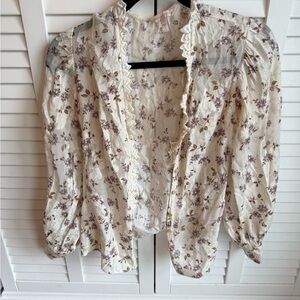 Floral Cream Rebecca Taylor Blouse